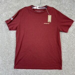 Patagonia Fitz Roy Icon Responsibili-Tee Mens M Mangrove Red Short Sleeve Shirt